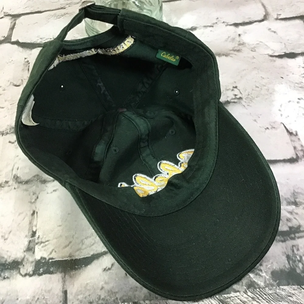 Cabela's Hat Mens‎ Dark Forest Green Strapback Adjustable Ball Cap